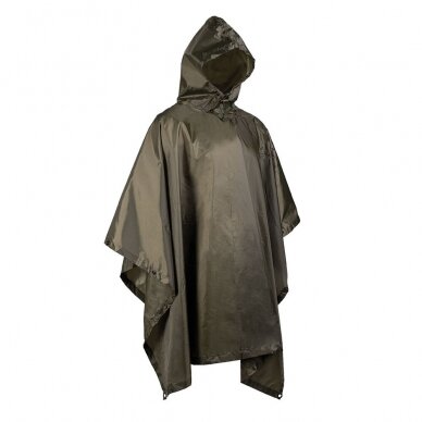 "MIL-TEC" Apsiaustas nuo lietaus - PONCHO ′BASIC′ PE R/S 260GR. - OLIVE (10628001)