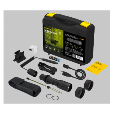 "Armytek" žibintuvėlio komplektas Dobermann Extended Set / Fully equipped set for tactical tasks