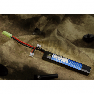 Airsoft - "Pirates Arms" Baterija - LiPo 7.4V 1100mAh 20C Stock Tube Type 1