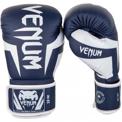 "Venum" bokso pirštinės Elite - White/Navy Blue