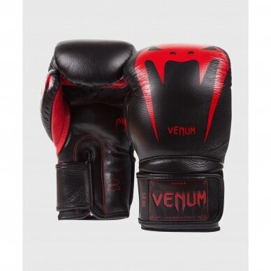 "Venum" bokso pirštinės Giant - Black/Devil 1