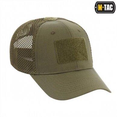 "M-Tac" Kepurė - Mesh Flex Ripstop Baseball Cap with velcro - Dark Olive (40570048)