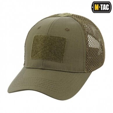 "M-Tac" Kepurė - Mesh Flex Ripstop Baseball Cap with velcro - Dark Olive (40570048) 1