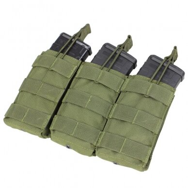 "Condor" TRIPLE M4/M16 OPEN TOP MAG POUCH - Olive Drab (MA27-001)