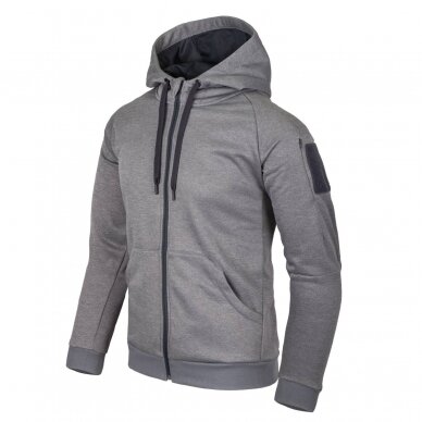 "Helikon" Džemperis - URBAN TACTICAL HOODIE (FULLZIP) - Melange Grey BL-UHF-PO-M3