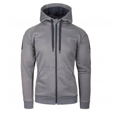 "Helikon" Džemperis - URBAN TACTICAL HOODIE (FULLZIP) - Melange Grey BL-UHF-PO-M3 1