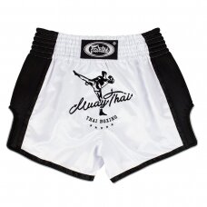 "Fairtex" K1 / Thai šortai Slim Cut - White