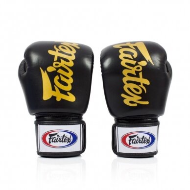 "Fairtex" bokso pirštinės BGV19 Deluxe Tight-Fit - Black 1