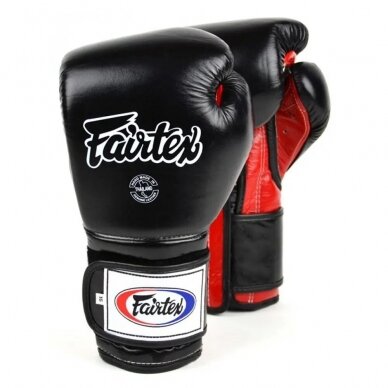 "Fairtex" bokso pirštinės BGV9 - Black/Red Palm