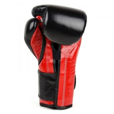 "Fairtex" bokso pirštinės BGV9 - Black/Red Palm 2