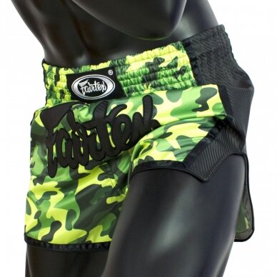 "Fairtex" K1 / Thai šortai Slim Cut - Green Camo 3