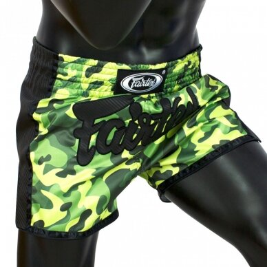 "Fairtex" K1 / Thai šortai Slim Cut - Green Camo 2