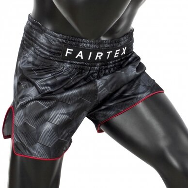 "Fairtex" K1 / Thai šortai Slim Cut - Stealth Black 3