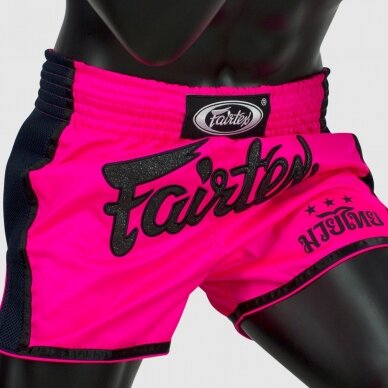 "Fairtex" K1 / Thai šortai Slim Cut - Pink 2