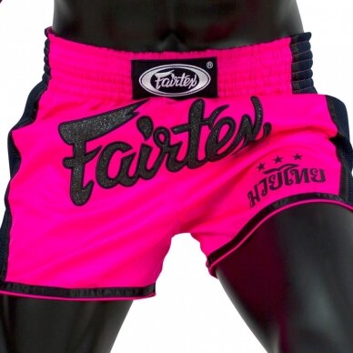 "Fairtex" K1 / Thai šortai Slim Cut - Pink 1