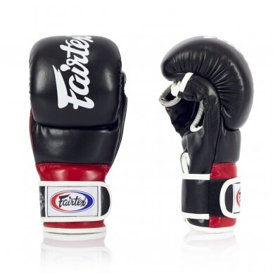 "Fairtex" MMA pirštinės BGVG3 - White/Silver 2