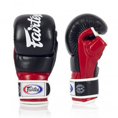 "Fairtex" MMA pirštinės BGVG3 - White/Silver 3