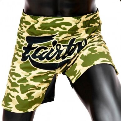 "Fairtex" universalūs šortai kovoms Sandy - Green/Sand 2