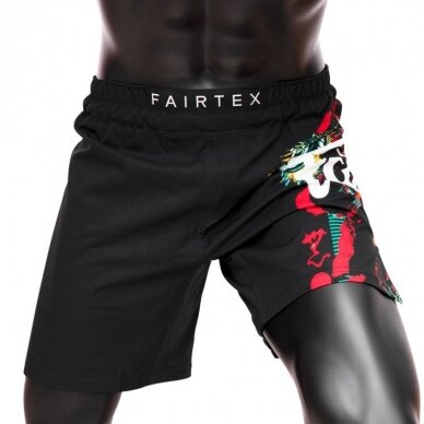 "Fairtex" universalūs šortai kovoms Wild - Black 2