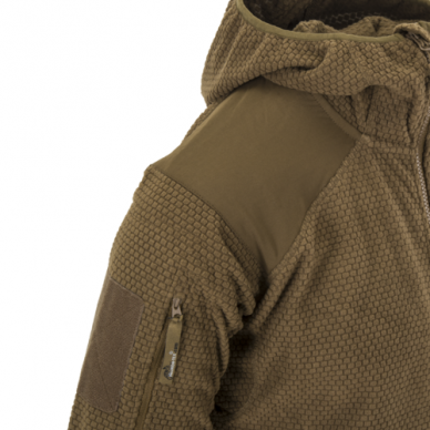 "Helikon" Flisinis džemperis - ALPHA HOODIE Jacket - Grid Fleece - Olive Green (BL-ALH-FG-02) 7