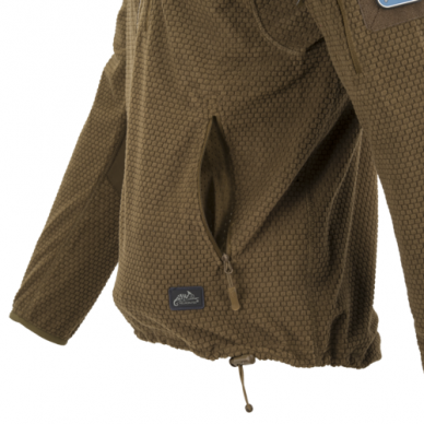 "Helikon" Flisinis džemperis - ALPHA HOODIE Jacket - Grid Fleece - Olive Green (BL-ALH-FG-02) 9