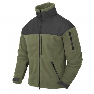 "Helikon" Flisinis džemperis - CLASSIC ARMY JACKET FLEECE - Olive Green/Black (BL-CAF-FL-16)