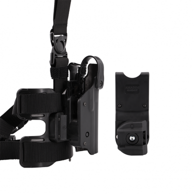 "Ghost" Pistoleto dėklas Holster - 5.2 with rotation belt module for Glock - Right Hand - Black (GI05.2SET6B01) 7