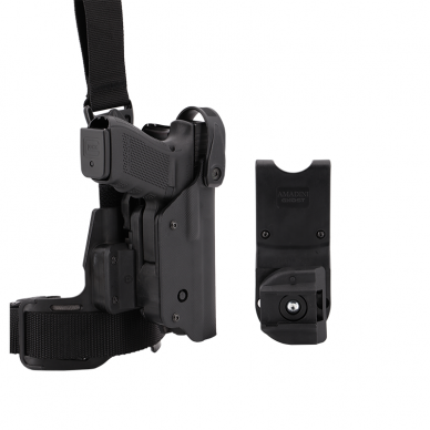 "Ghost" Pistoleto dėklas Holster - 5.2 with rotation belt module for Glock - Right Hand - Black (GI05.2SET6B01) 9