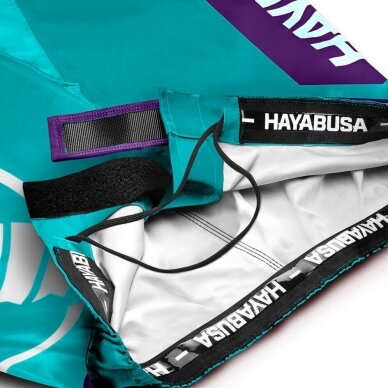 "Hayabusa" MMA šortai Icon Mid-Length - Teal/White 4