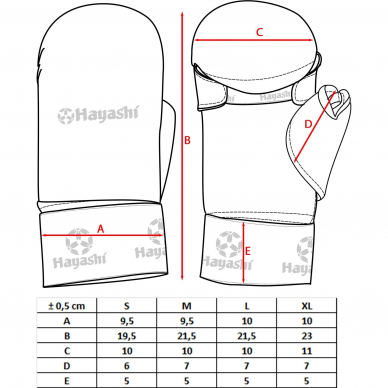 "Hayashi" karate pirštinės TSUKI WKF approved thumb - Blue 2