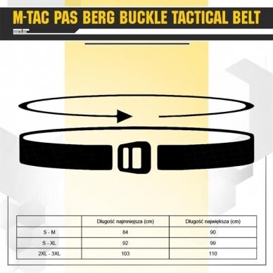 "M-Tac" Diržas - Berg Buckle Tactical Belt - Black (10071002) 5