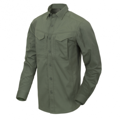 "Helikon" marškiniai ilgom rankovėm - DEFENDER Mk2 Shirt long sleeve - PolyCotton Ripstop - Olive Green (KO-DF2-PR-02)