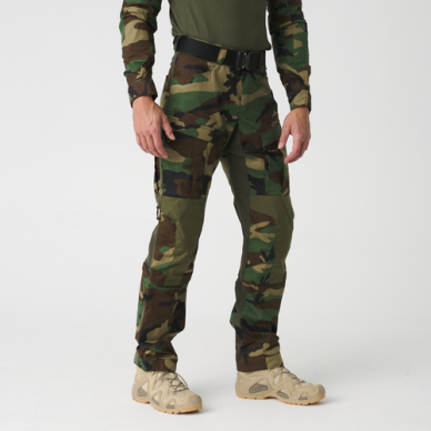 "Helikon" Taktinės kelnės - MCDU Pants - US Woodland/Olive Green (SP-MCD-SP-0302A)