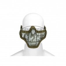 "Invader Gear" Apsauginė kaukė - Steel Half Face Mask Death Head - OD (26201)
