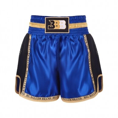 "BBB" šortai Muay Thai / Kickboxing trunks - Mesh - blue