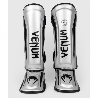 "Venum" kojų apsaugos Elite - Silver/Black 1