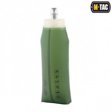 "M-Tac" Gertuvė Collapsible Water Bottle 600 ml - Olive (MTC-WB600) 2