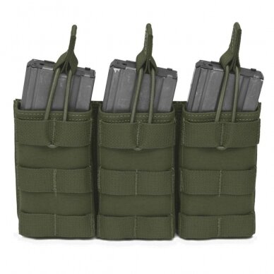 "Warrior" TRIPLE OPEN 5.56MM OPEN MAG POUCH – OD GREEN (W-EO-TMOP-OD)