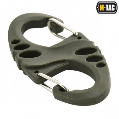 "M-Tac" karabinas - Plastic S-Hook Carabiner - Olive (MTC-SHKCRBNR-OD) 2