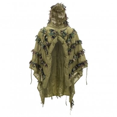 "Helikon" - maskuotės apsiaustas - LEAF GHILLIE PONCHO - US Woodland (PO-LFG-PO-03) 1