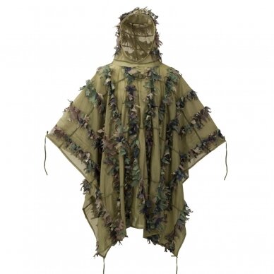 "Helikon" - maskuotės apsiaustas - LEAF GHILLIE PONCHO - US Woodland (PO-LFG-PO-03) 3