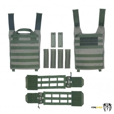 "Matuza Tactical" taktinė liemenė su komforto paketu B9 Mod. 1.1 - Ranger Green 15