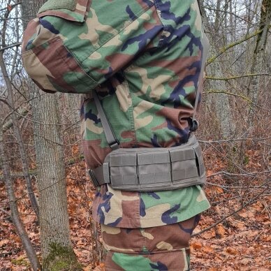 "Matuza Tactical" taktinis karo diržas su petnešom - Mod. 2 - RAL 7013 7