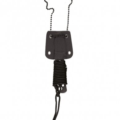 "MIL-TEC" kompaktiškas peilis - PARACORD NECK KNIFE WITH CHAIN 9 CM (15398300) 1