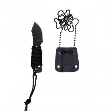 "MIL-TEC" kompaktiškas peilis - PARACORD NECK KNIFE WITH CHAIN 9 CM (15398300)