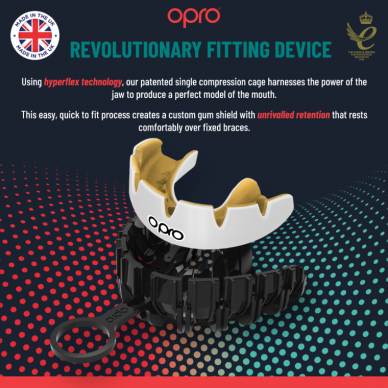 "OPRO" dantų apsauga turintiems breketus Instant Custom Braces-Fit Single Colour - Black/White 4