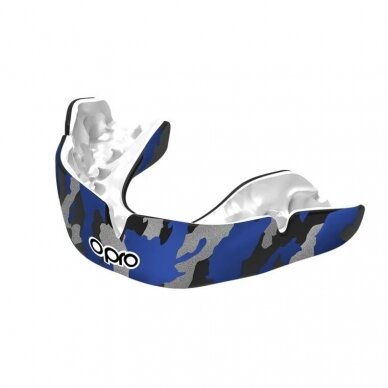 "OPRO" dantų apsauga Instant Custom Camo - Black/Blue/Silver