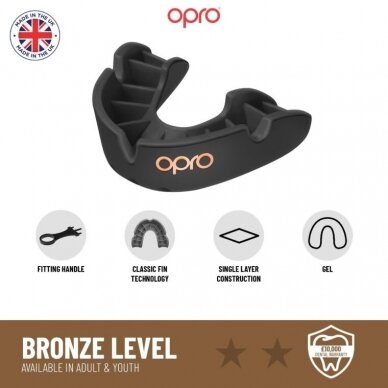 "OPRO" dantų apsauga Self-Fit UFC Bronze - Red 2