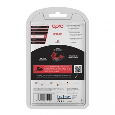 "OPRO" dantų apsauga GEN5 Silver Jaws - Black/Silver 5