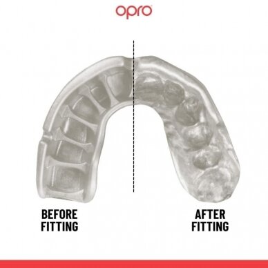 "OPRO" dantų apsauga Self-Fit Gold - Blue/Pearl 1